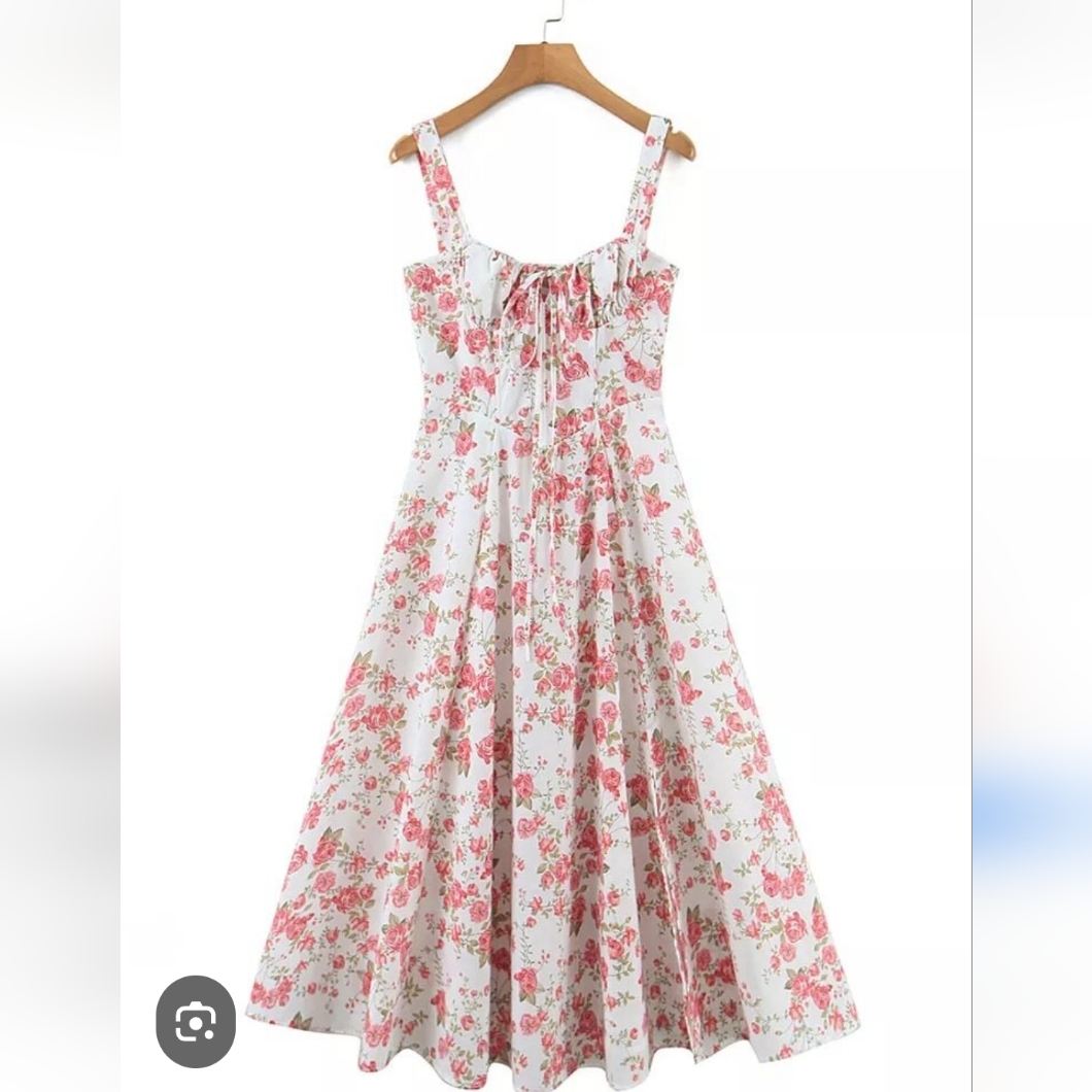 Womens Floral Pink Womens Dress